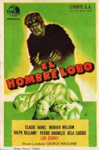 207 1941 THE WOLF MAN (USA, 1941 George Waggner) Universal. Simple herald.