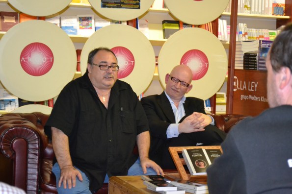 Miguel Ángel Plana, que hizo de maestro de ceremonias junto a Joaquín Vallet, que presentó su libro sobre Terence Fisher