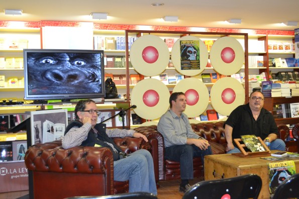 Kong (en la televisión), Salvador Sáinz, Jorge Juan Adsuara y Miguel Ángel Plana presentado el libro sobre Willis O'Brien .