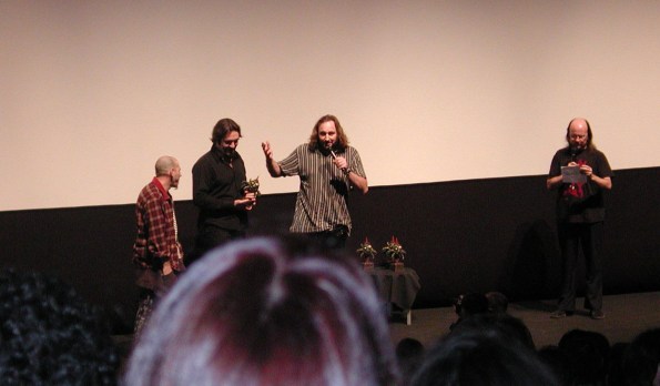 En el Kursaal de Donosti recibiendo el premio al mejor fanzine.