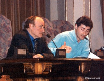 Con Paul Naschy durante el homenaje en la II Semana de Cine Fantástico de Bilbao (1996).  