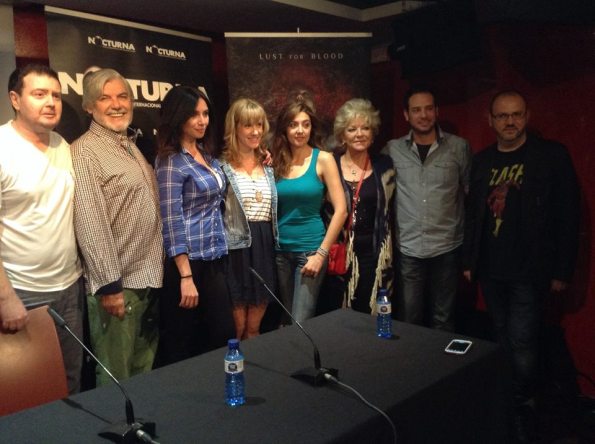 Parte del equipo artístico durante la presentación de algunas escenas de Vampyres en el Festival Nocturna de Madrid.