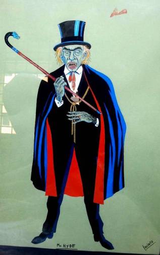 Dibujo de Mr. Hyde realizado por un joven Jacinto Molina (gentileza de Sergio Molina)