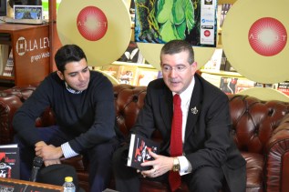 Rafa Lis y el autor de la novela Ramón Cerdà.