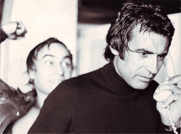 Junto a Paul Naschy en una foto perteneciente a una sesión promocional realizada en casa de Vic 