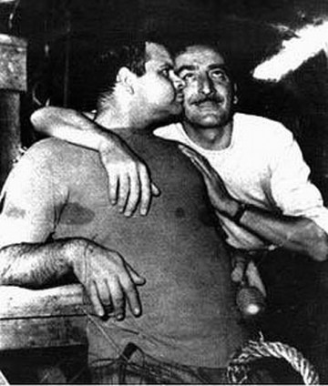 Un joven Lucio Fulci con Mario Bava 